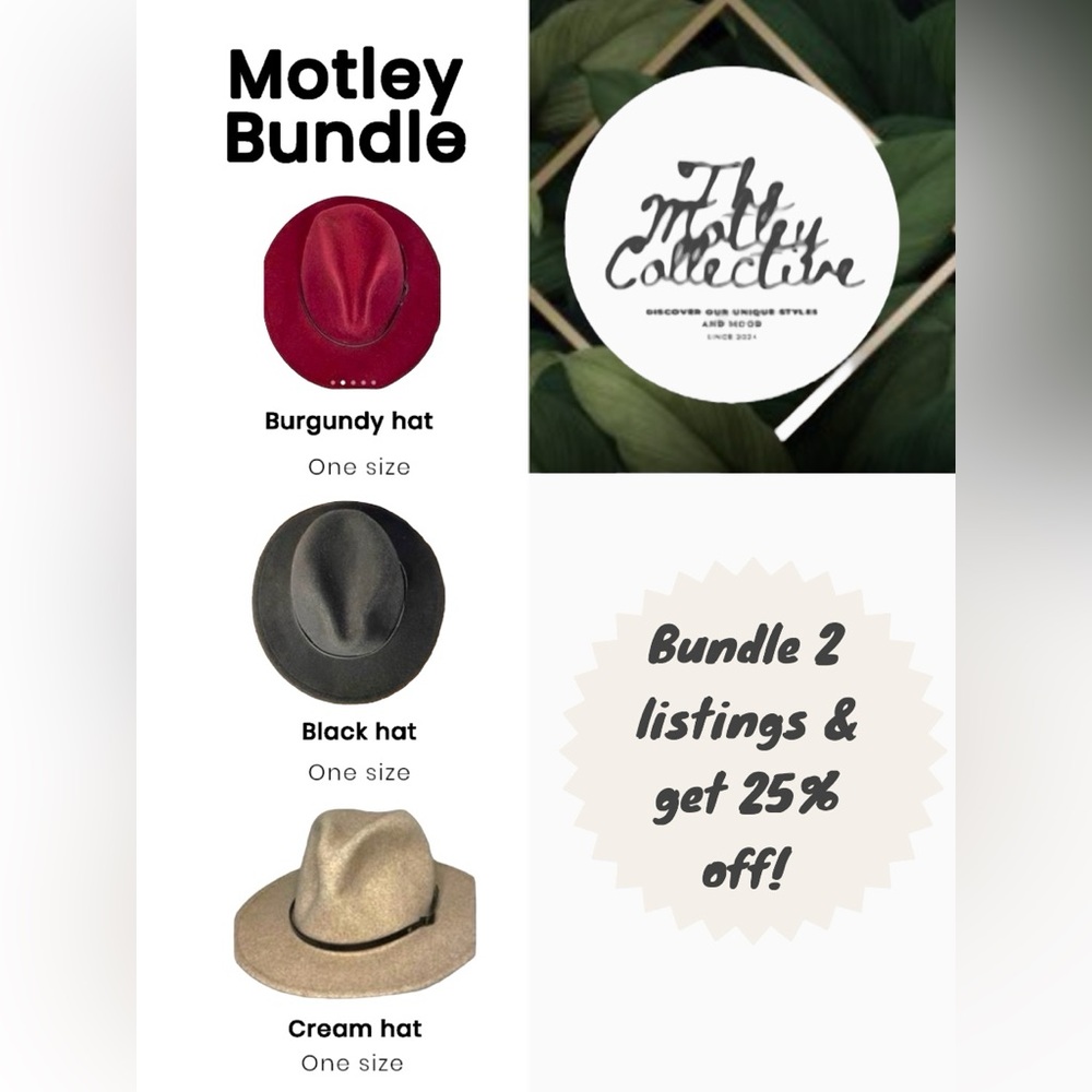 3 hat bundle! light cream, burgundy and black. ! #designer #hats